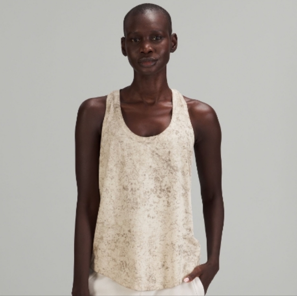 NWOT Lululemon love tank sz 10 Cirrus wash white opal raw linen rover cream gray